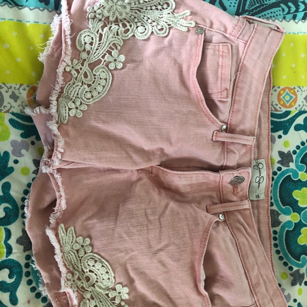Pink Jean Shorts